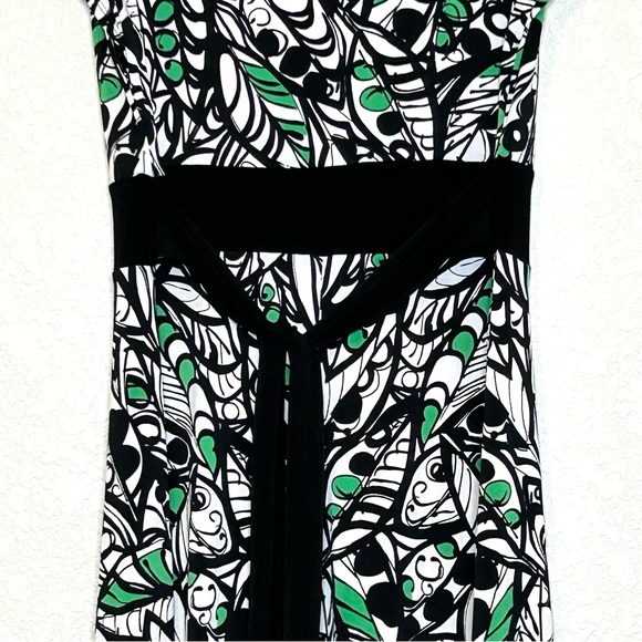 Perceptions New York Fit and Flare Maxi Dress size 14 Black, Green, White - Picture 6 of 9
